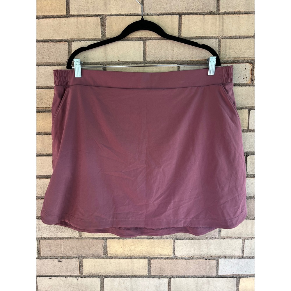 Calia Mauve Purple Athletic Skort w/ Pockets Mesh Shorts Liner Size XXL